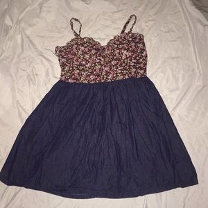 Twenty one sweetheart floral jean dress